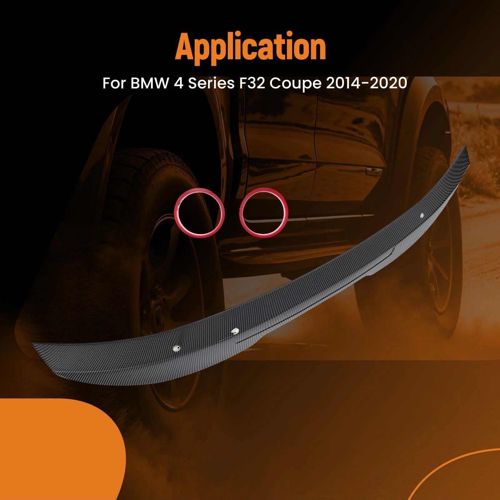 Rear Trunk Spoiler Wing Lip for BMW 4 Series F32 Coupe (2014–2020) Carbon Fiber