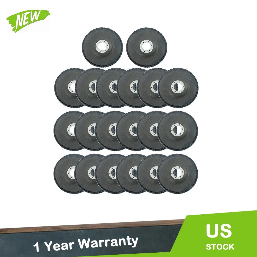 20 Pcs 80 Grit Flap Discs T29 for Angle Grinder (4.5" x 7/8")