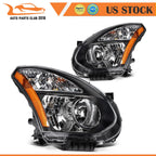 Chrome Housing Headlights Assembly Pair for Nissan Rogue (2008–2013)
