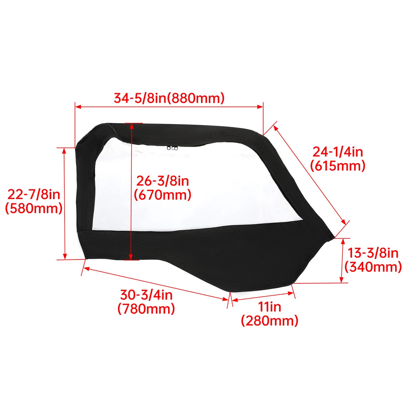 Soft Doors Window Sailcloth Vinyl for Polaris General 1000 EPS/Premium EPS (2016–2022)
