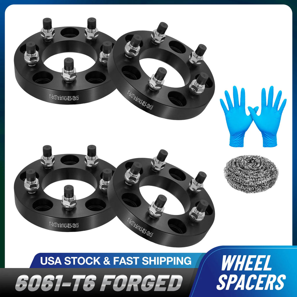 Set of 4 Wheel Spacers Adapters for Jeep Wrangler (1" 5x5 to 5x4.5)