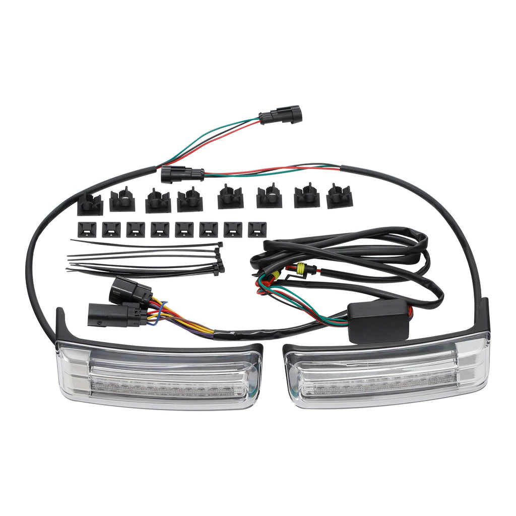 LED Run Brake Turn Light Saddlebags for Harley Touring Road Glide (2014–2024)