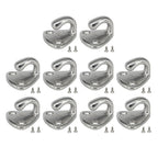 Tarp Hook Kit 10PCS 316 SS with 20 Screws for Trailers Boats Motorhomes