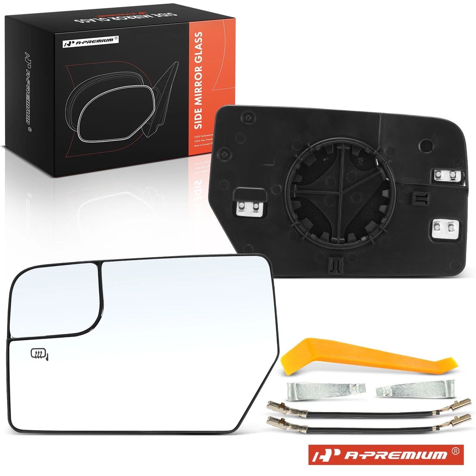 Driver Power Mirror Glass with Spotter & Heated for Ford Expedition 