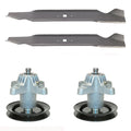 Replacement Spindle Assemblies w/ Pulleys & Blade Kit for MTD