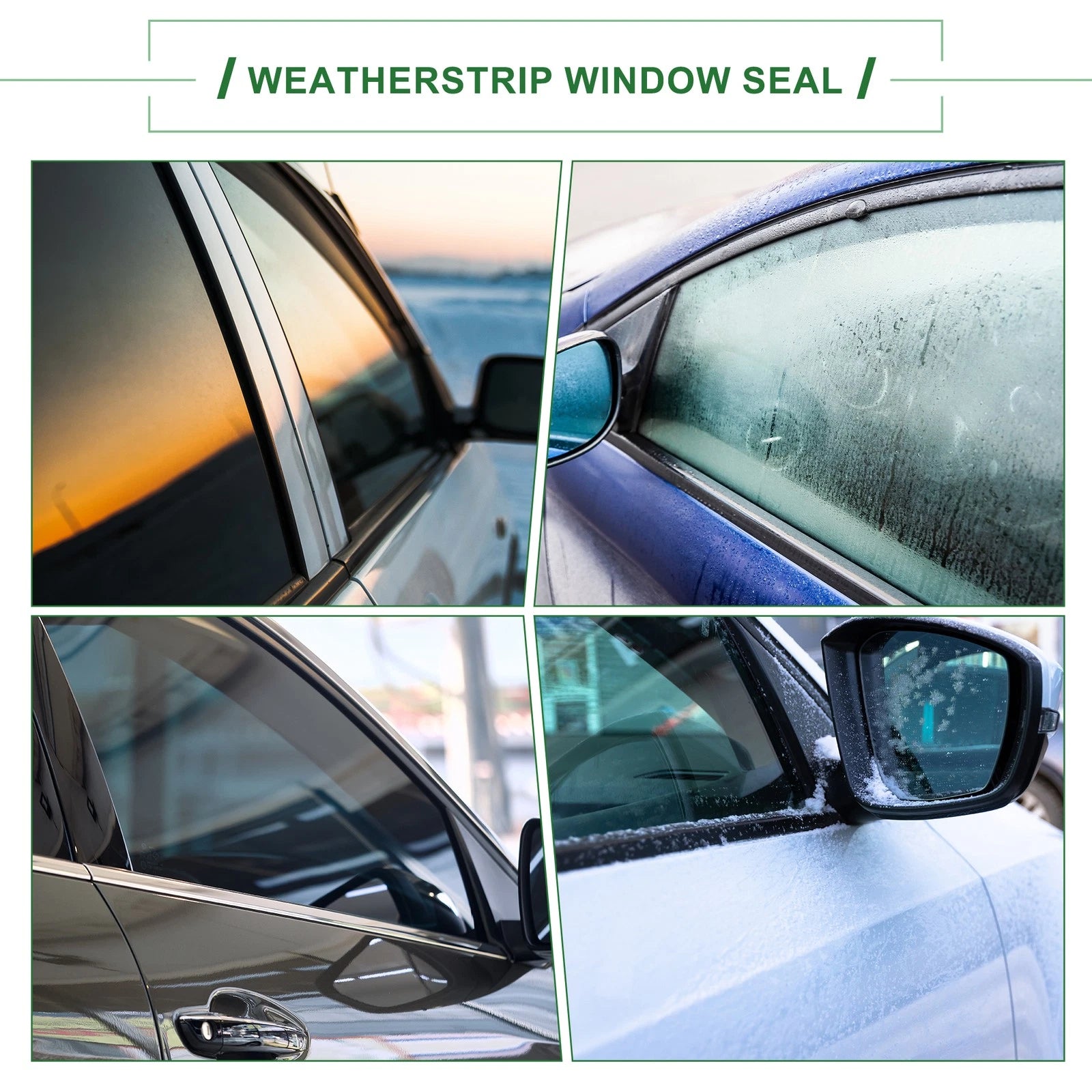 2pcs Rear Weatherstrip Window Seal No. 757400E080 for Toyota 