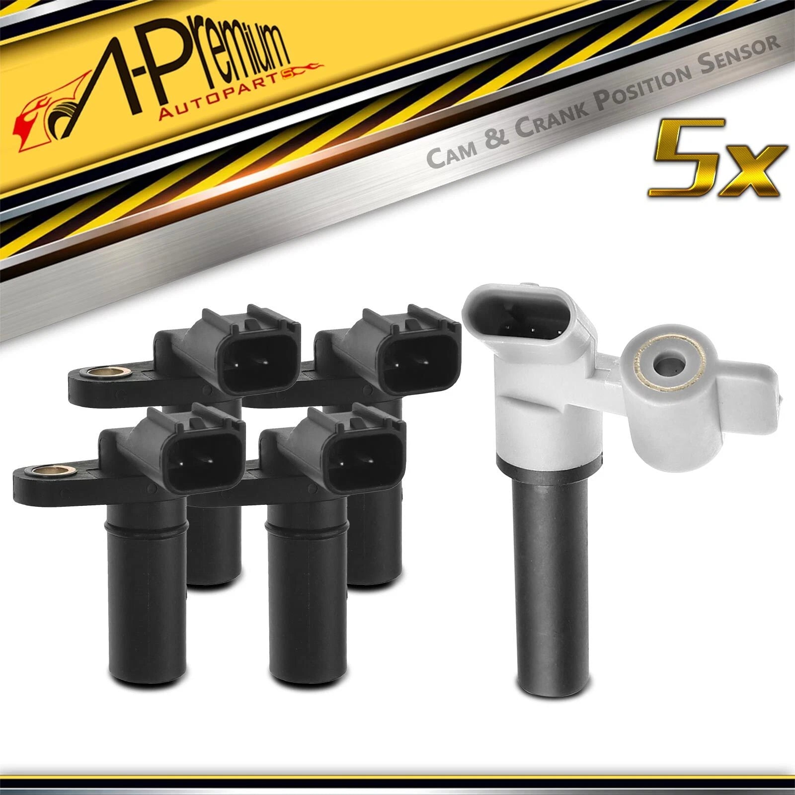 Set of 4 Camshaft & Crankshaft Position Sensors for Ford Flex (2013)