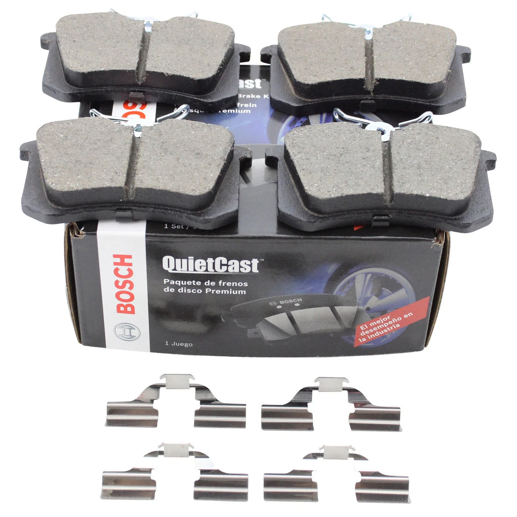 Set of 4 Bosch QuietCast Rear Ceramic Brake Pads for Audi A4 A6 A8 TT (2000–2023)