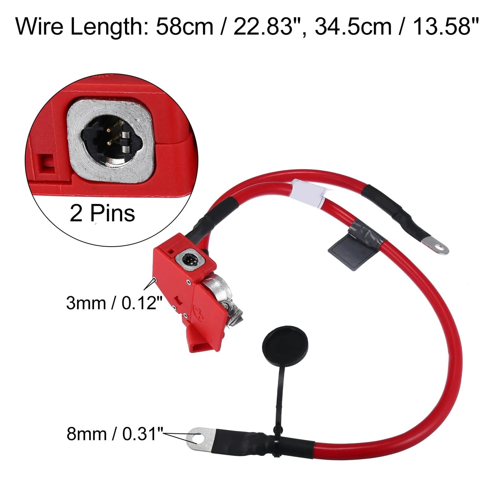 Positive Terminal Battery Cable for BMW X6 (2015–2018) 61129322056 Red