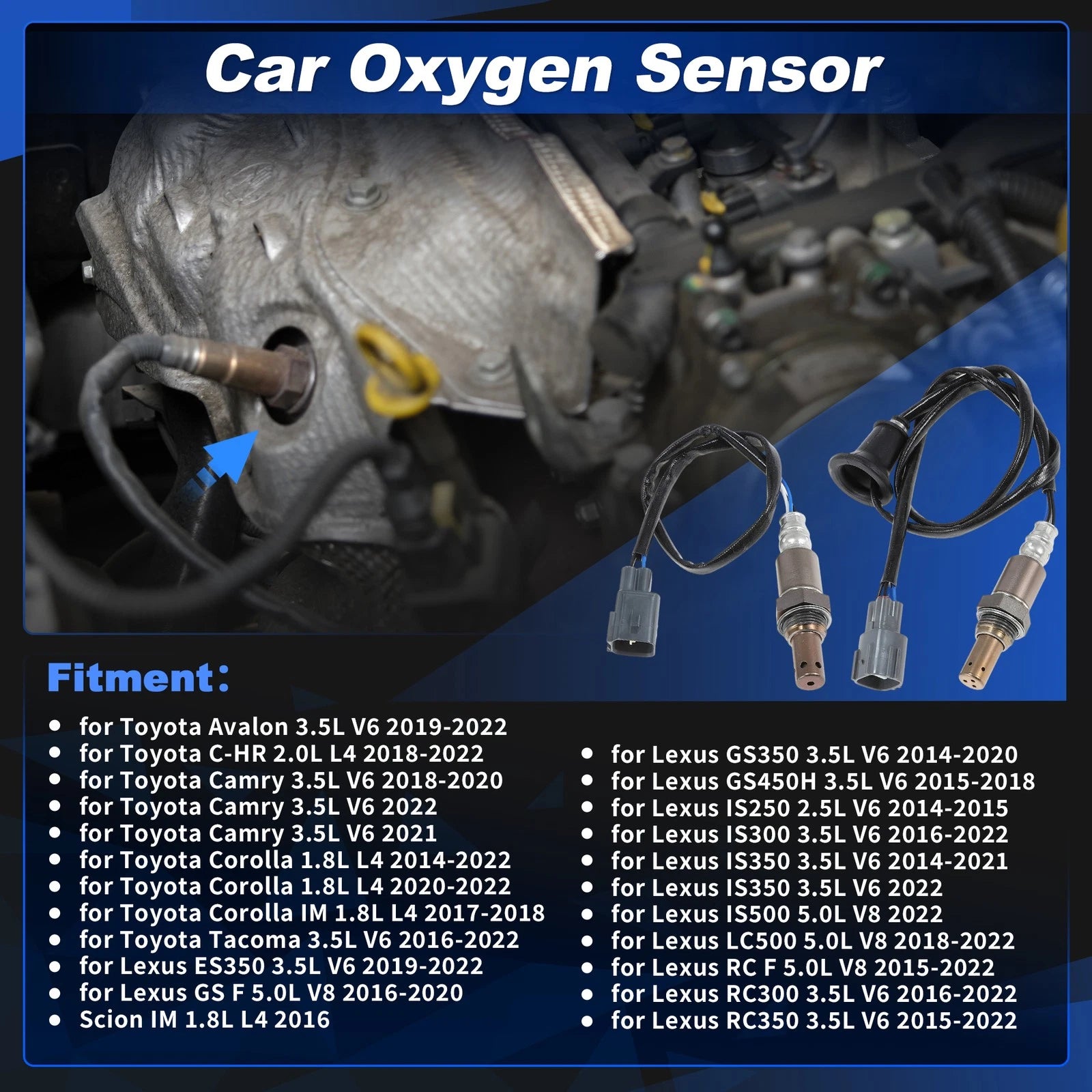 2X Upstream & Downstream Oxygen Sensor for Toyota Camry 3.5L V6 (2018–2020)