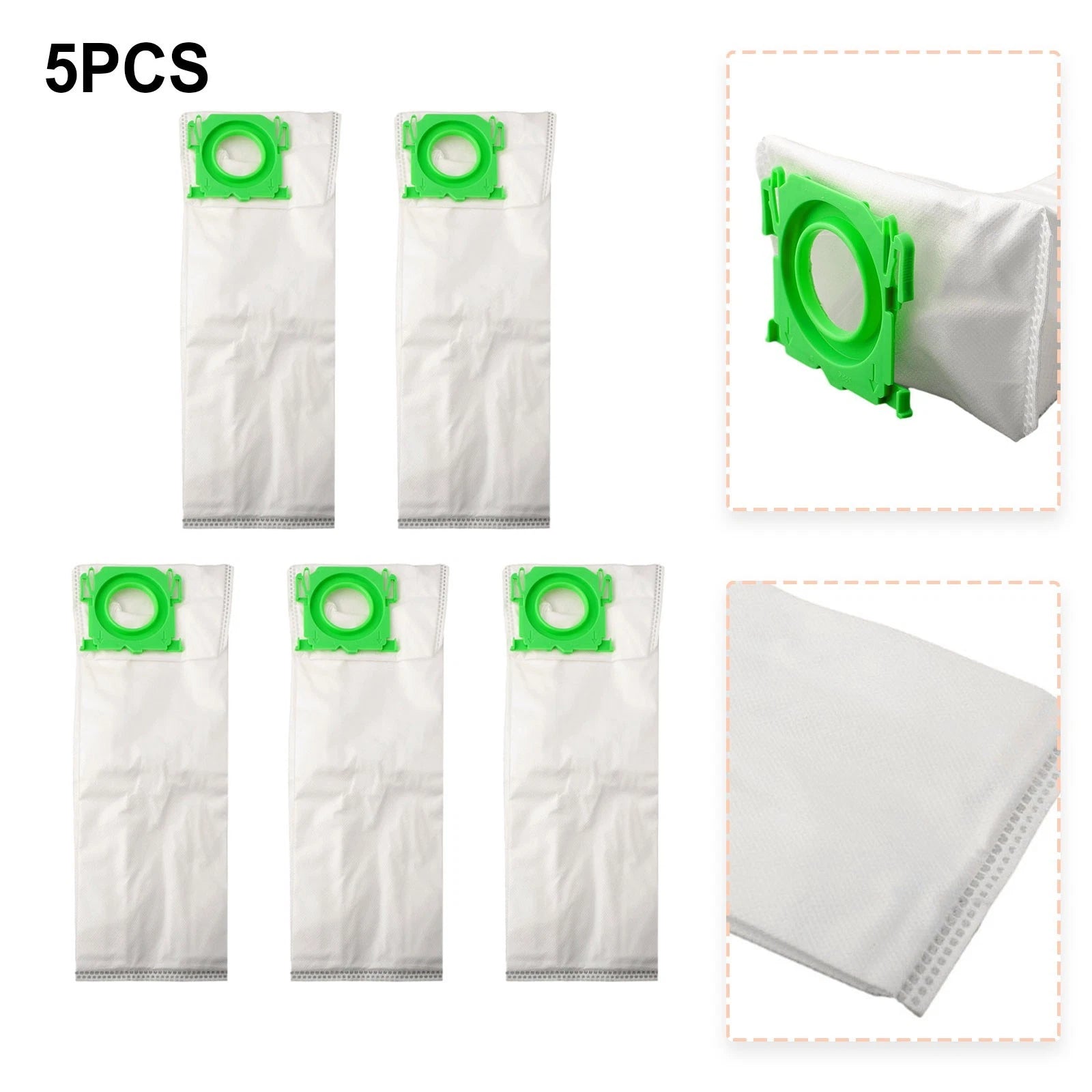 5 Reusable Dust Bags for Sebo Box Xc370 (2010–2023)