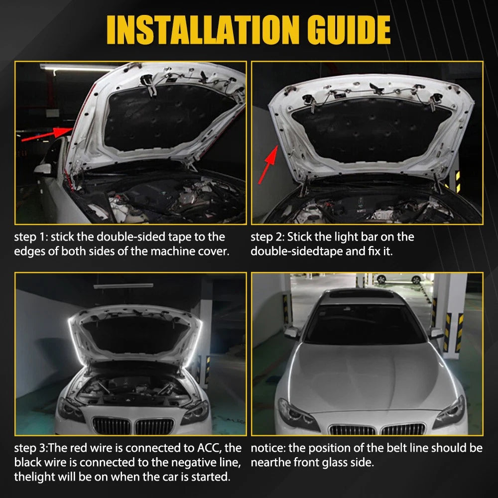 LED Meteor Strip Lights for Car Hood (Universal)