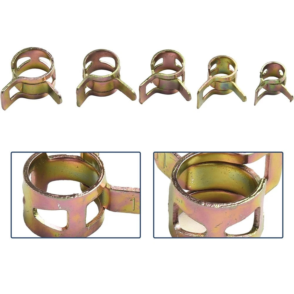 Spring Hose Clamps for Automotive Repair (Zinc-plated, Galvanized Steel)