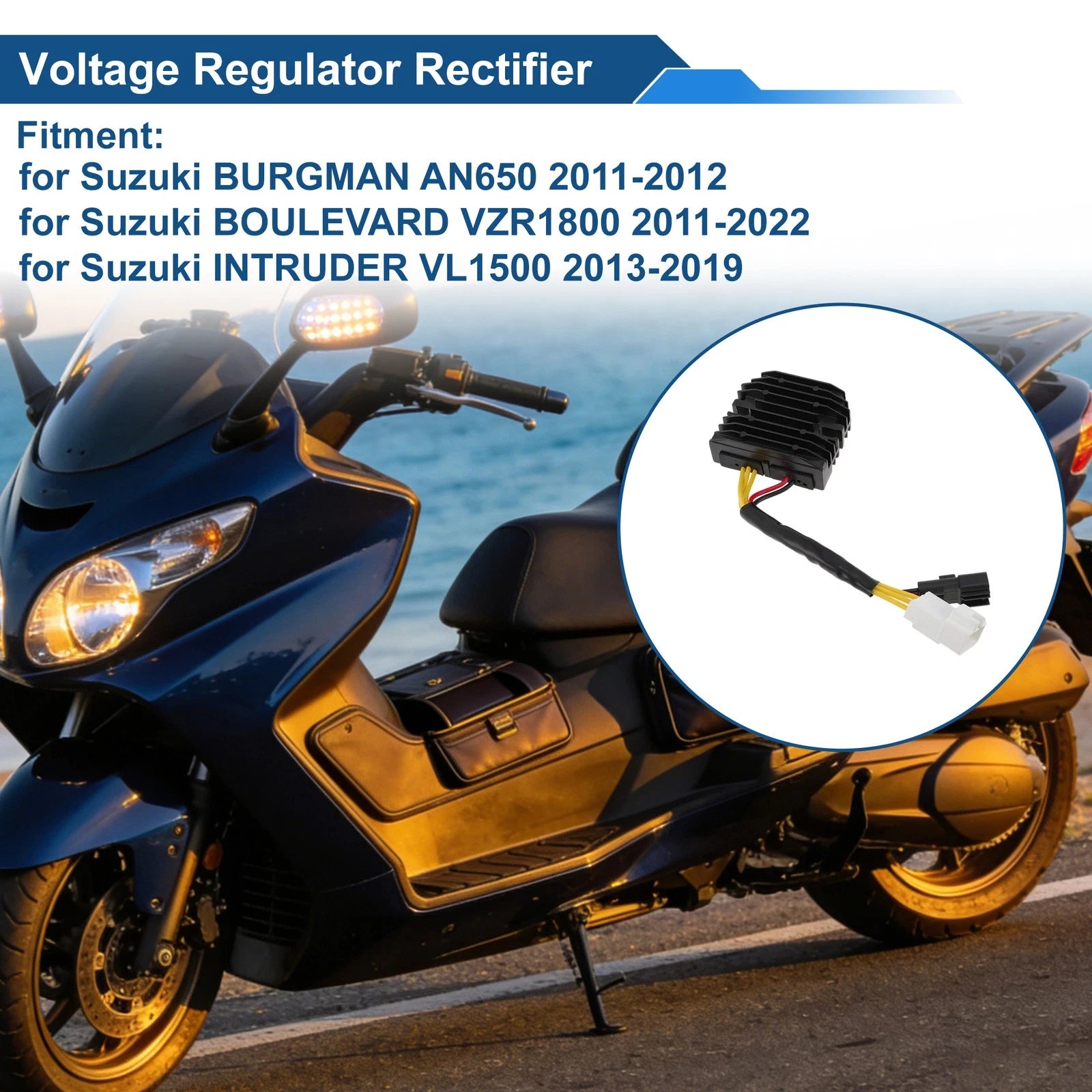 Voltage Regulator Rectifier 3280010G30 for Suzuki Burgman AN650 (2011–2012)