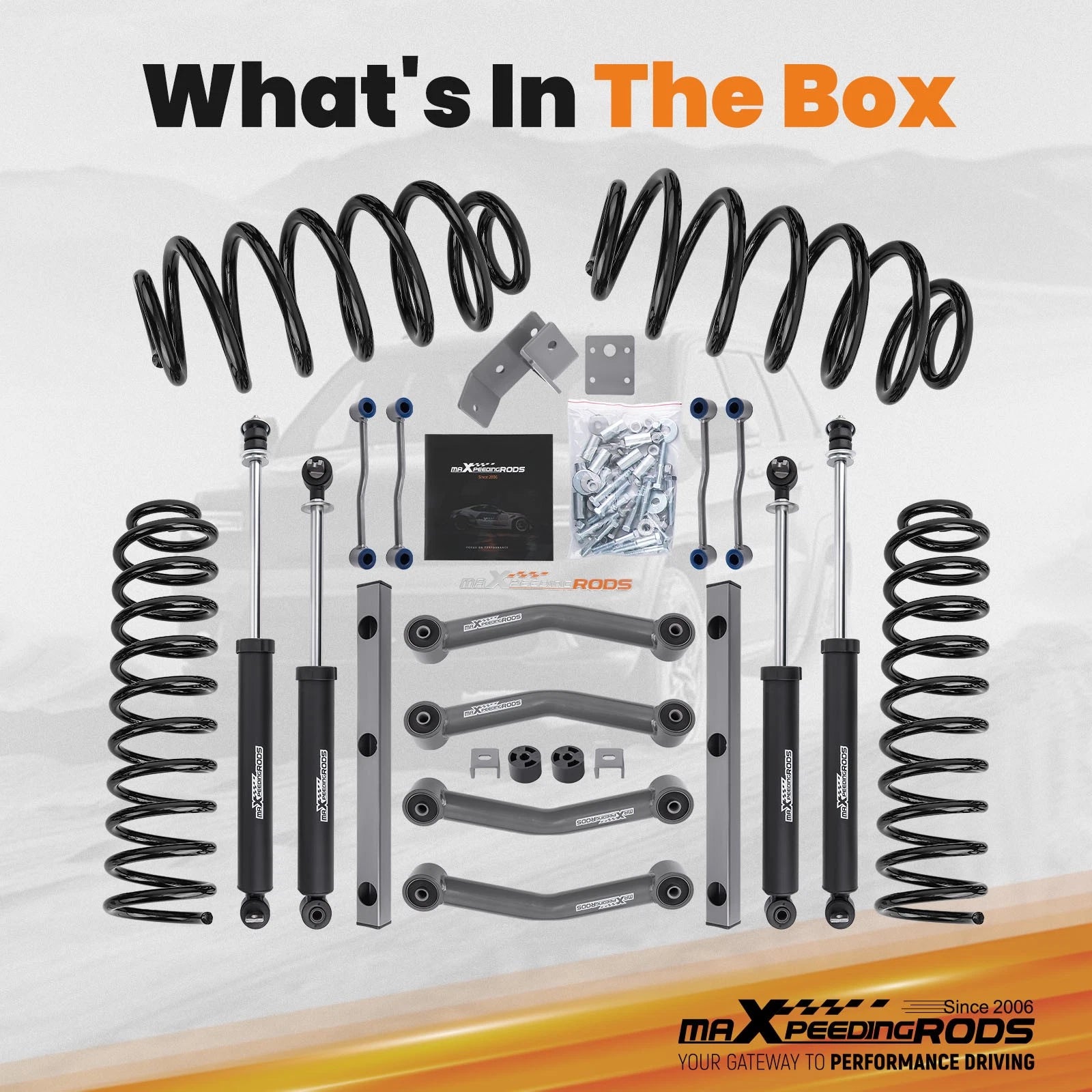 4" Suspension Lift Kit for Jeep Wrangler TJ (2003-2006)