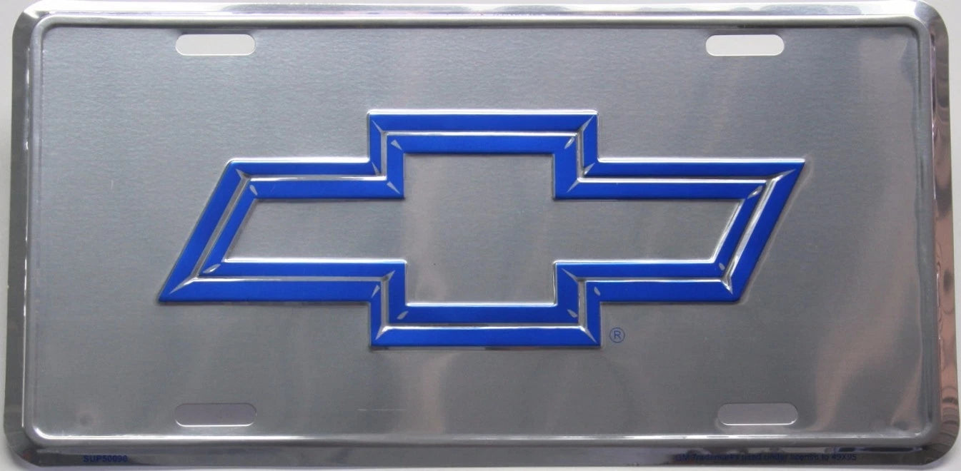 Chevy License Plate Bow Tie Emblem for Silverado