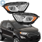 Chrome Bezel for Ford EcoSport (2018–2023) Halogen Headlight LED DRL Pair