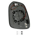 Heated Mirror Glass for Toyota Highlander (2014–2019) BSM Passenger Side