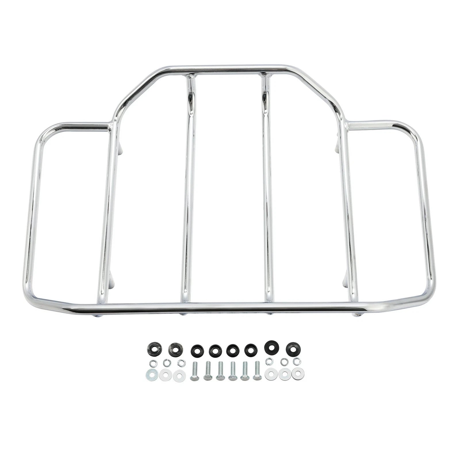 Chrome/Black Trunk Top Luggage Rack for Harley Road Glide (1984–2024)