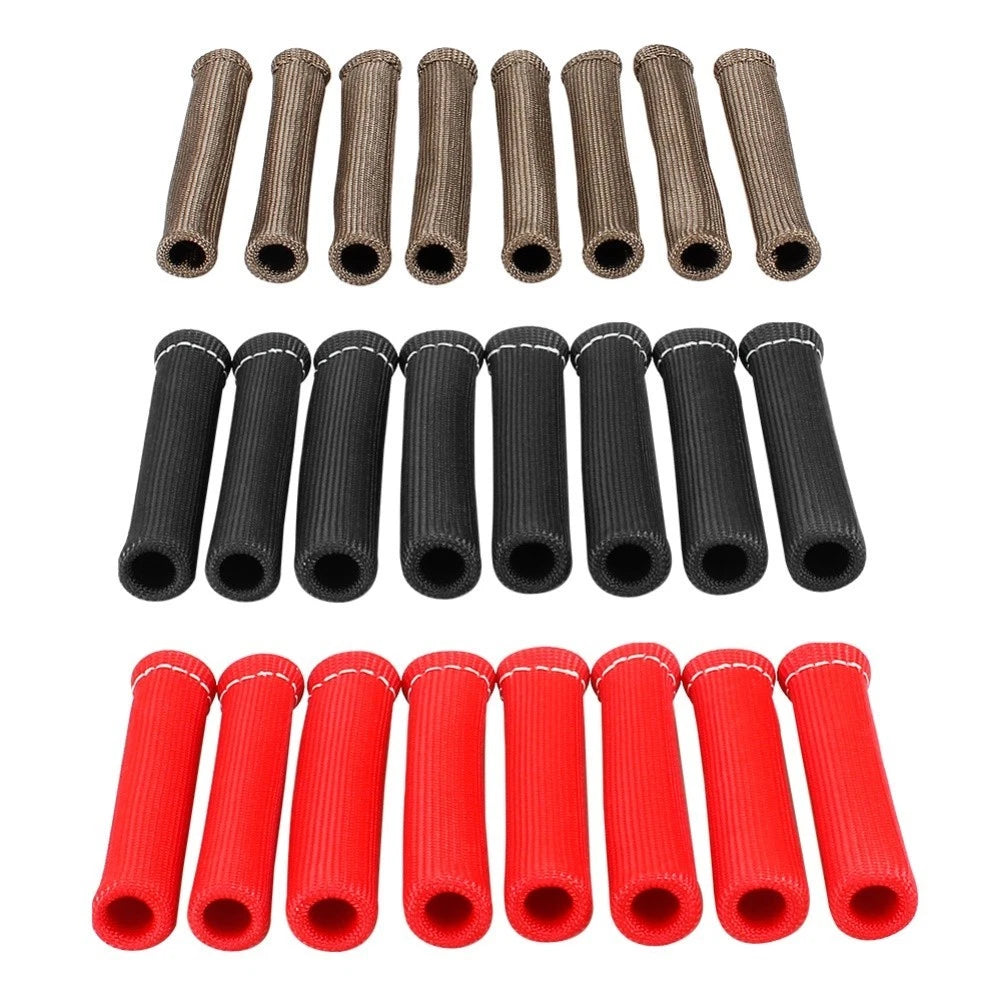 8 PCS Heat Shield Sleeve Spark Wire Protector Wrap for Universal