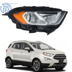 Halogen Headlight with LED DRL Right Chrome Housing for Ford EcoSport (2018-2023)