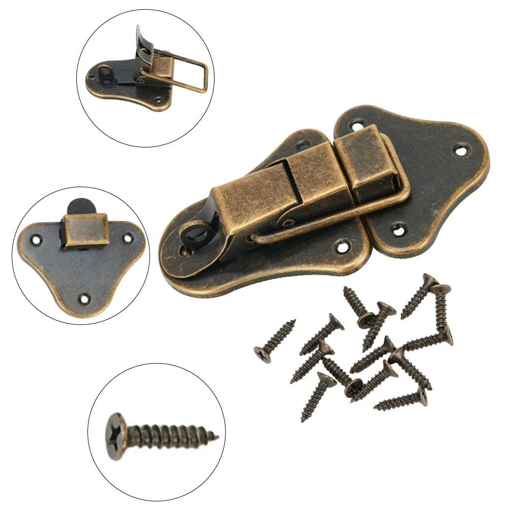 Lock Latch for Vintage Jewelry Box Cabinet Drawer (Antique Style)