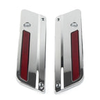 Saddlebag Latch Plate Covers with Red Reflectors for Harley Touring (1993-2013)