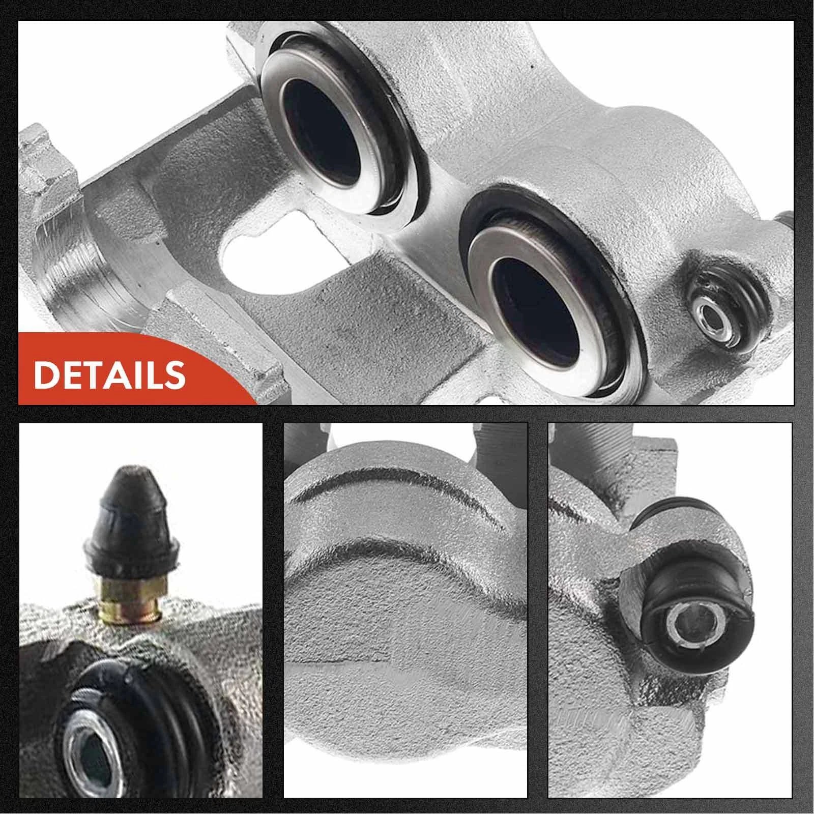 6X Front Brake Calipers with Brake Pads for Ford F-250 E-250 (1992–2014)