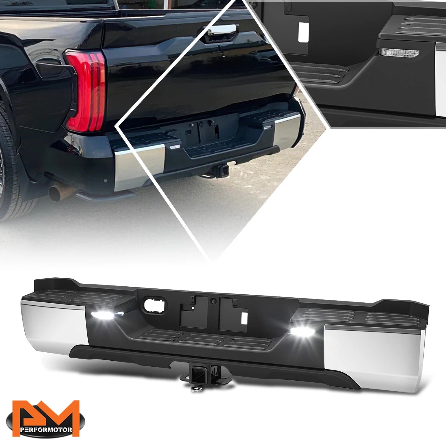 Rear Bumper Assembly for Toyota Tundra (2022–2026) w/Towing Pkg, LED Lamp