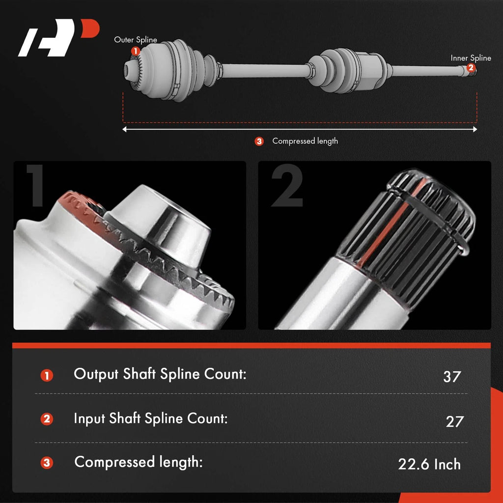Front Left CV Axle Assembly for BMW X3 X4 (2018-2023)