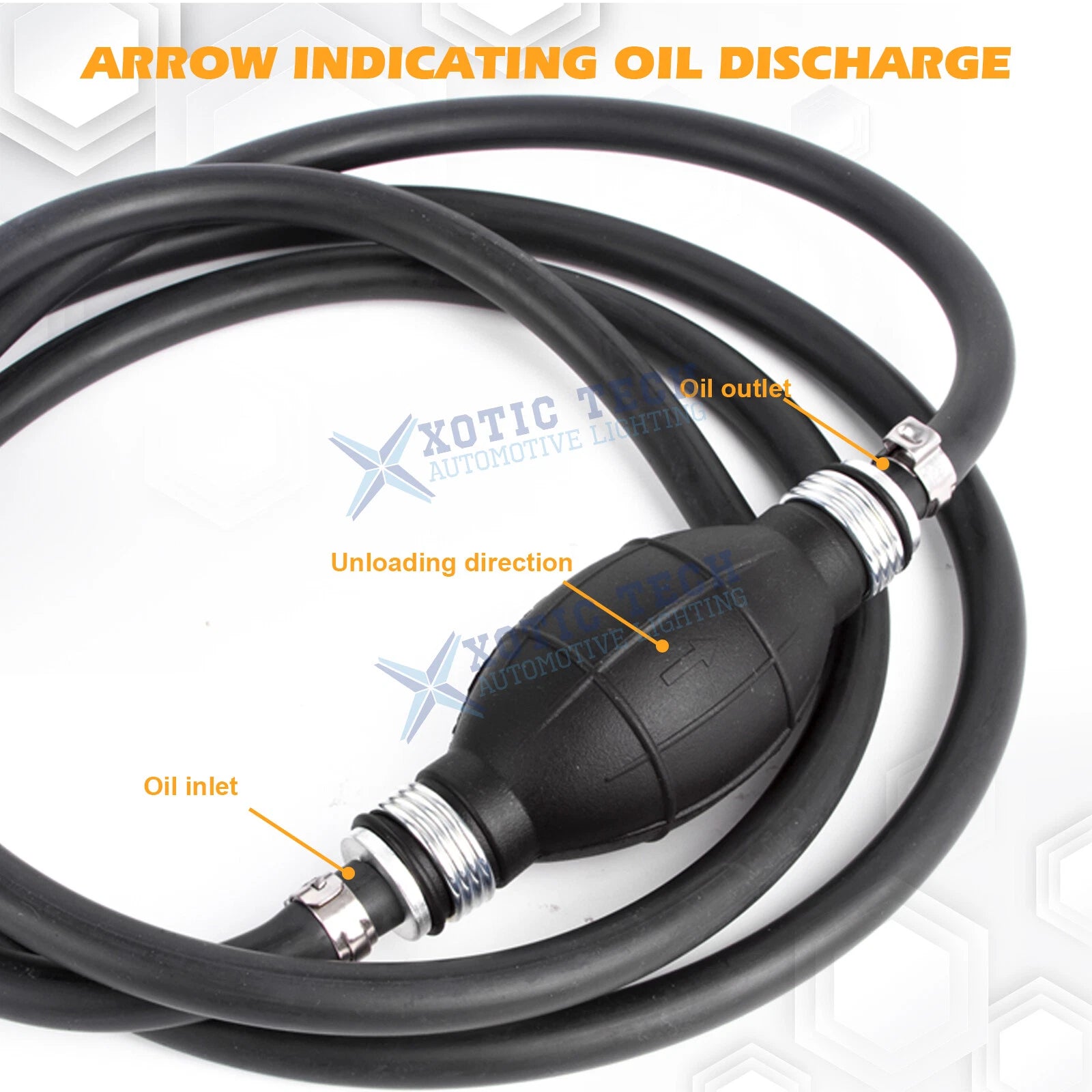 6Ft Black Liquid Transfer Siphon for Universal Make Model (2019-2024)