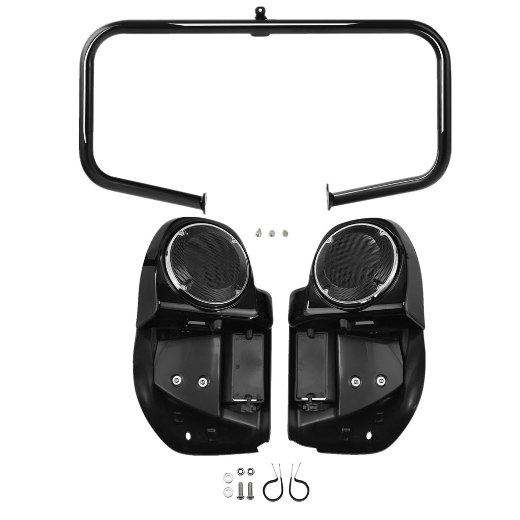Lower Vented Fairings Speaker Pod & Engine Guard Bar for Harley Touring (2014–2024)