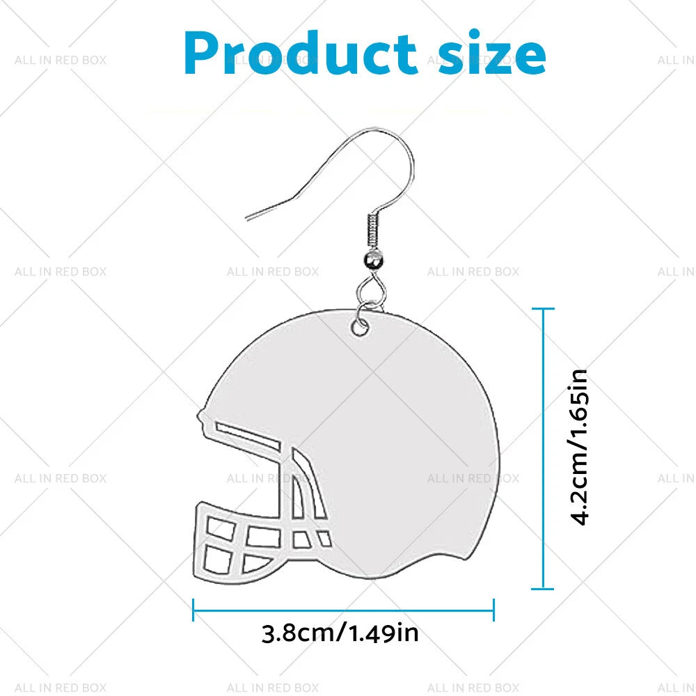 48PCS Helmet Earring Blanks MDF Double-Sided with Hook Jump Ring