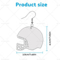 48PCS Helmet Earring Blanks MDF Double-Sided with Hook Jump Ring