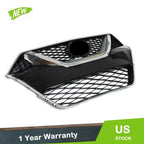 Set of 2 Front Bumper Grille Grills for Nissan Maxima (2016–2017) Chrome Black ABS