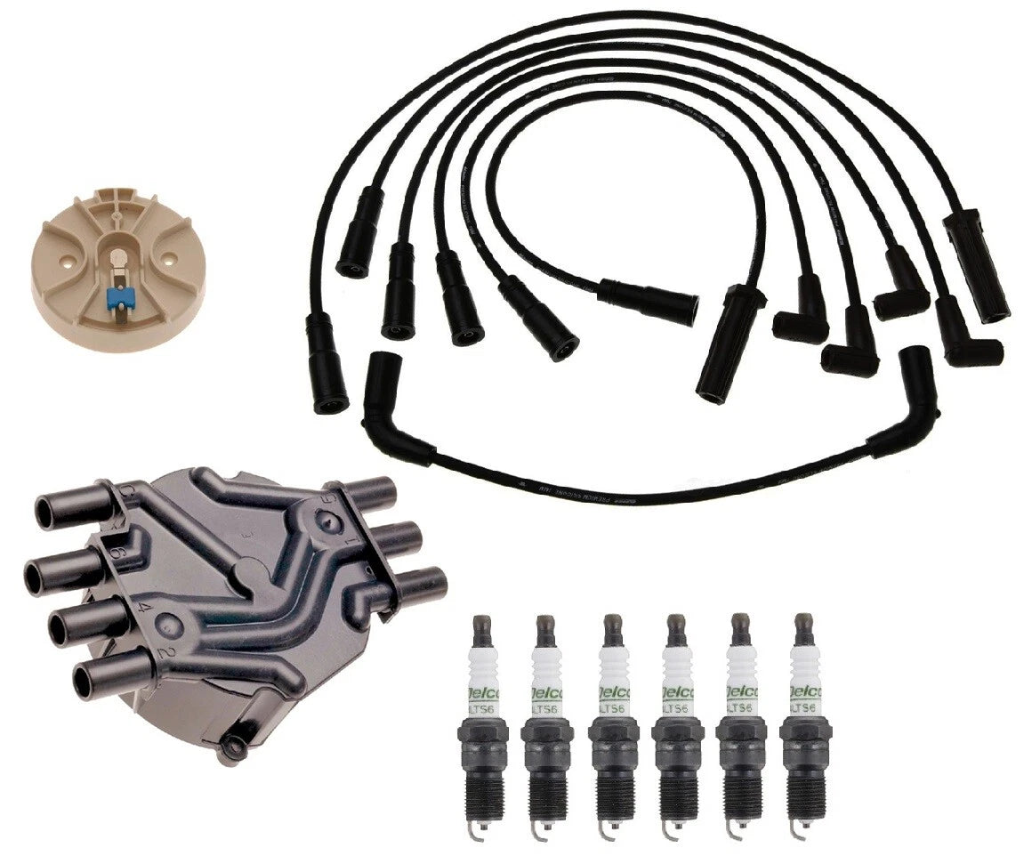 ACDelco Ignition Kit Set for GMC Chevy 4.3L (Distributor, Rotor, Cap, Wires, Plugs)