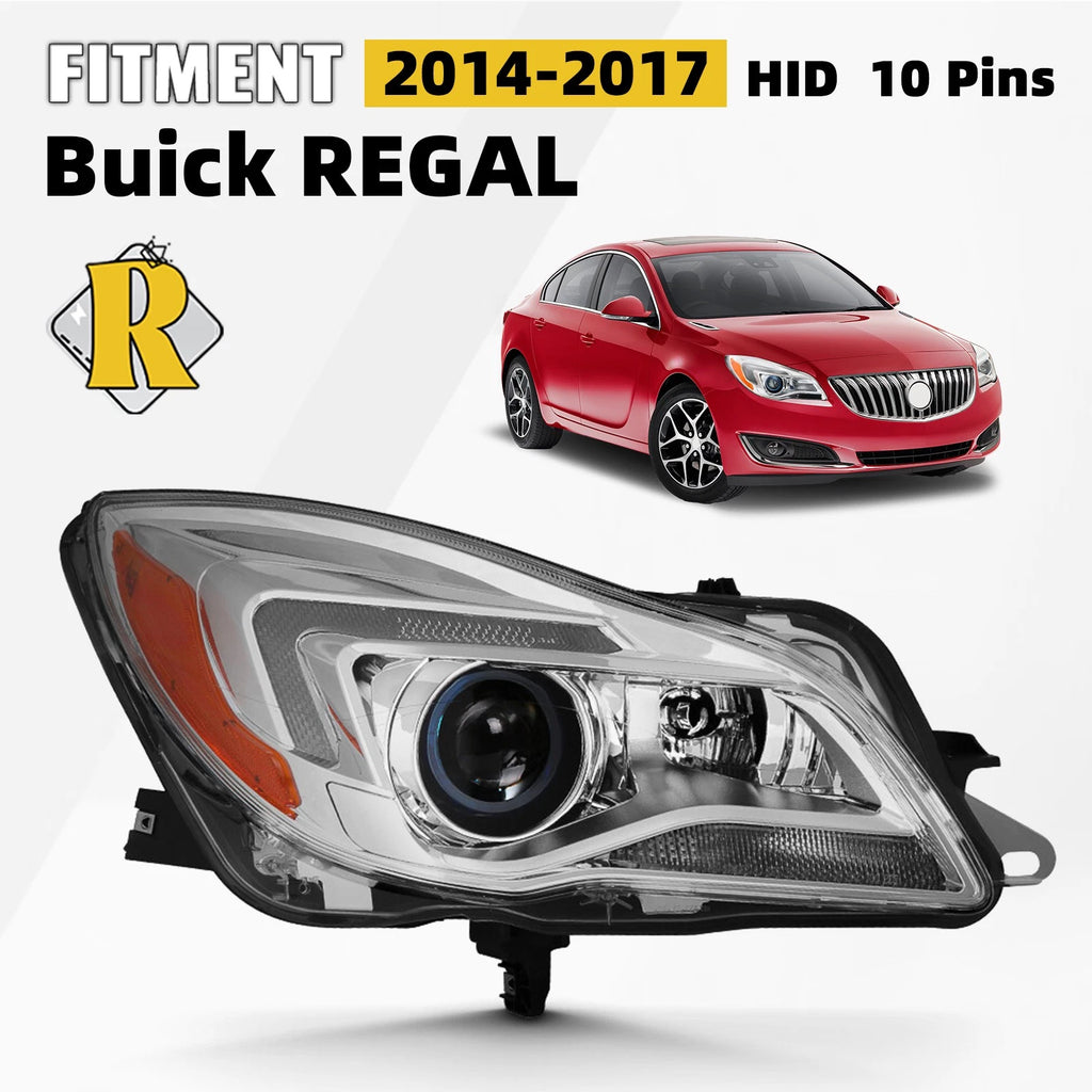 HID Projector Headlight for Buick Regal (2014–2017) Passenger Right Side