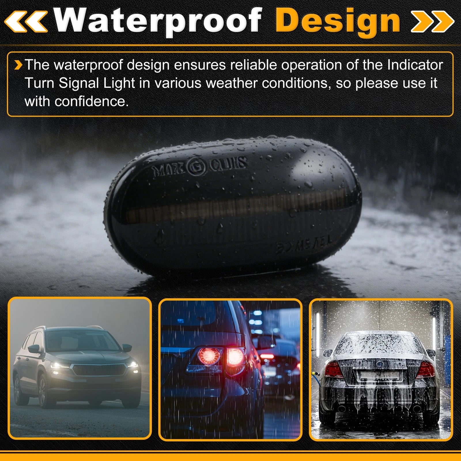 Side Marker Fender Light 34301SNW003 for Honda Civic (2009–2015) Smokey Black Lens