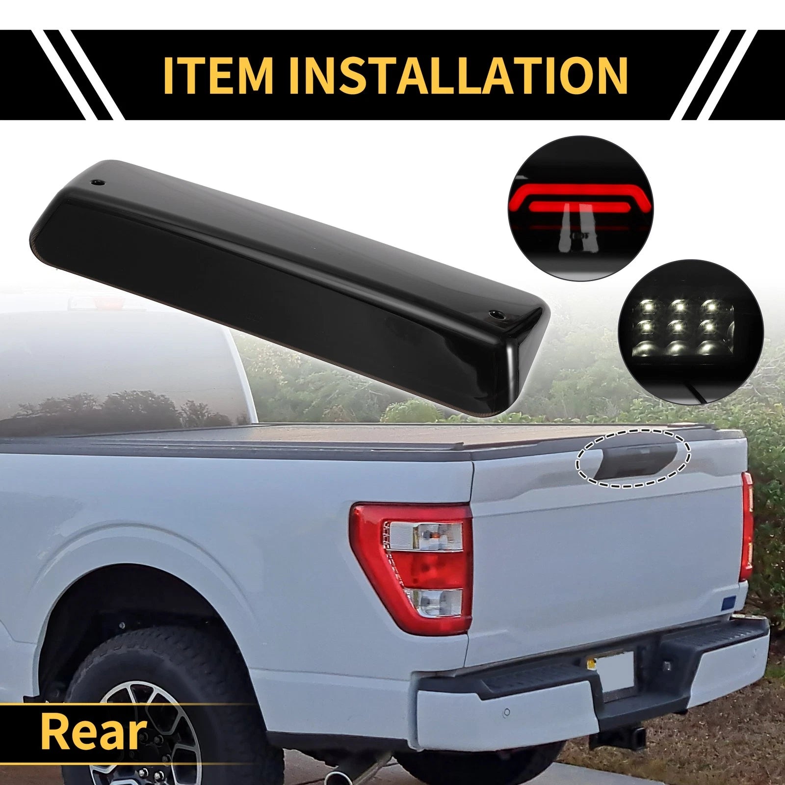 LED Third Brake Light Smoked Lens for Ford F-150 (2004–2008)