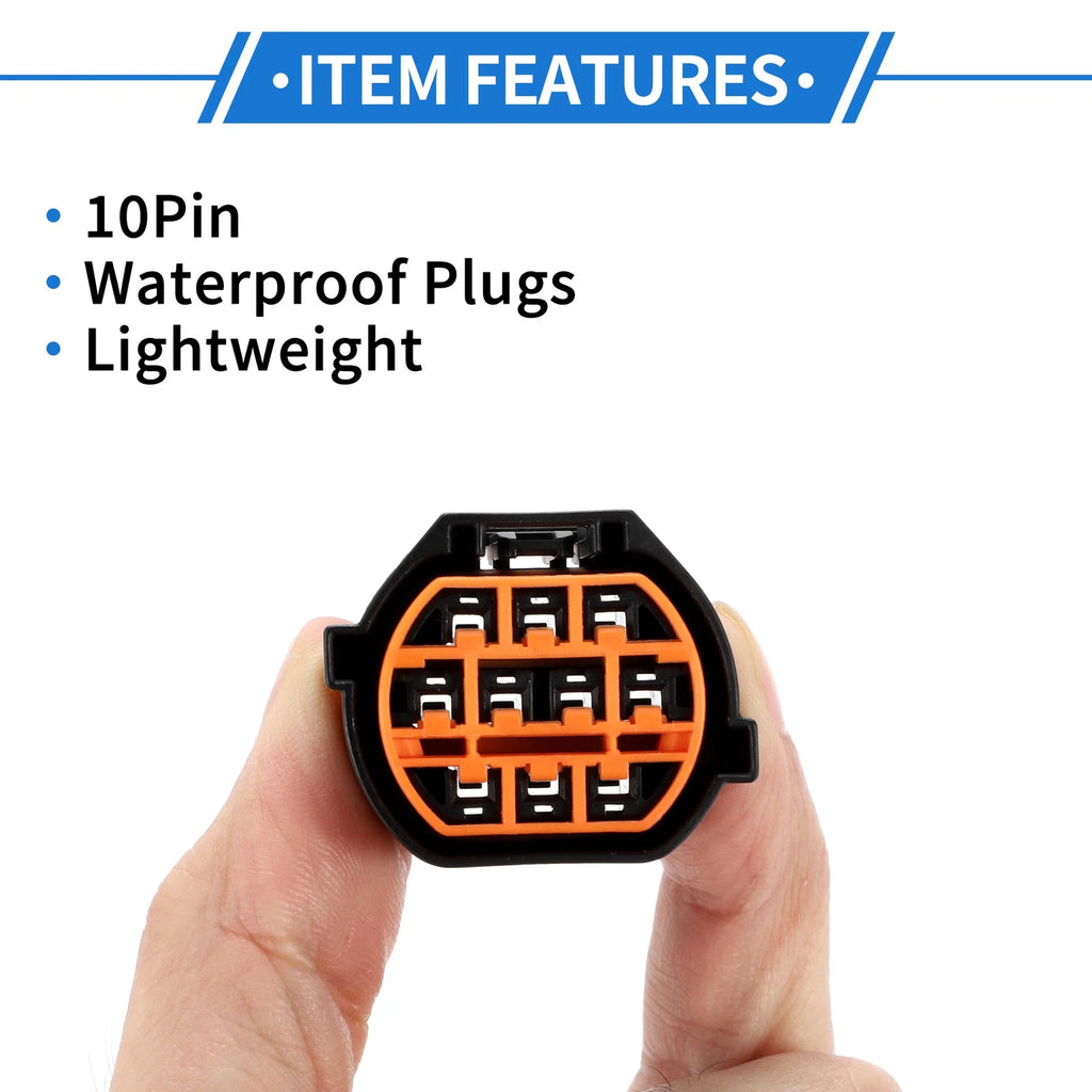 10 Pin Front Headlight Connector Plug for Hyundai Reina, Kia 