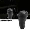6-Speed Manual Gear Shift Knob Faux Leather Black for BMW