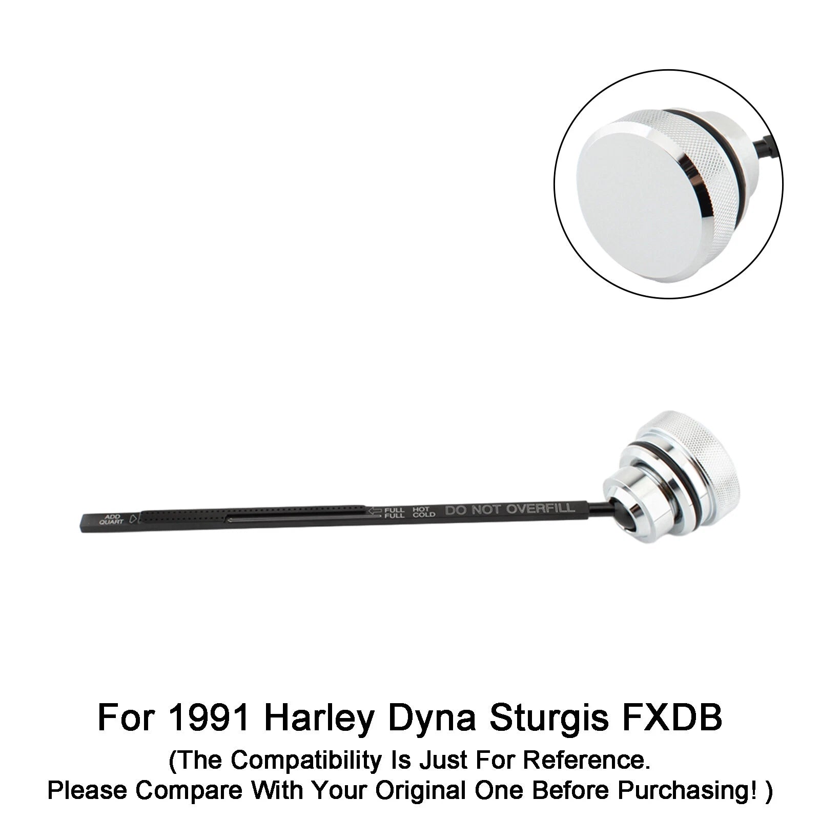 Oil Dipstick Tank Cap Plug 0710-0001 for Dyna Wide Glide FXDL (1991–1998)