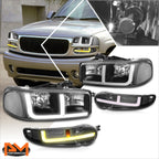 OE Style LED DRL Headlights for GMC Sierra/Yukon 1500 Denali (2002–2006)