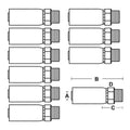 10 Pack Hose Crimp Male Fitting for Boss O-Ring