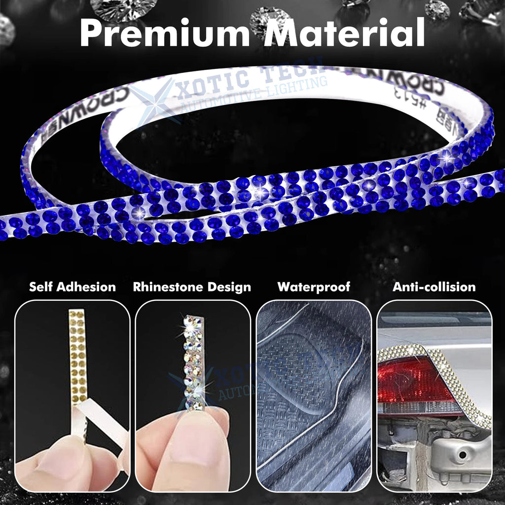 Glitter Diamond Moulding Trim Strip for Car SUV Interior Exterior (-)