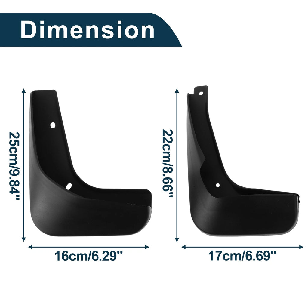 Set of 4 Mud Flaps Splash Guards for Volkswagen Polo (2011–2014)