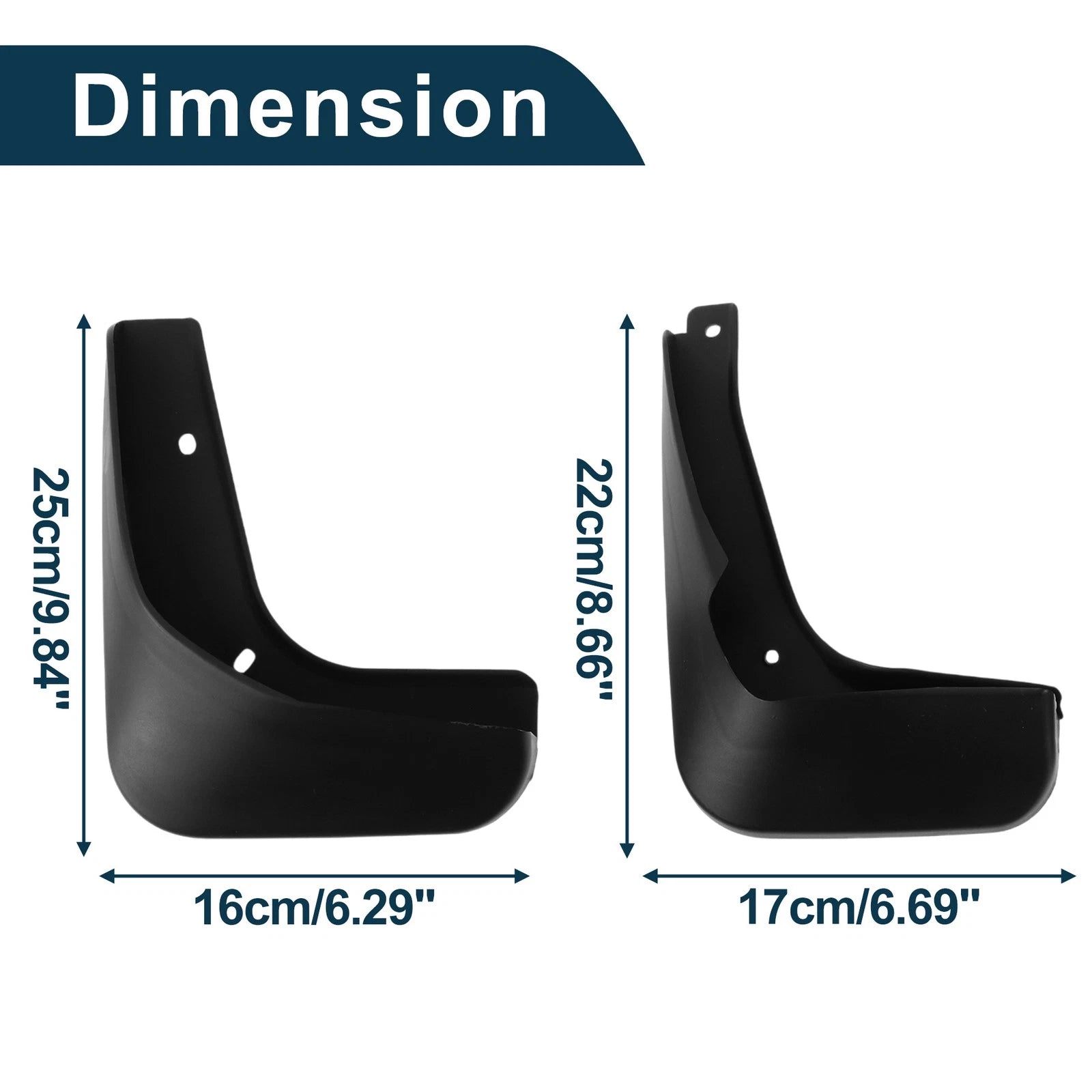 Set of 4 Mud Flaps Splash Guards for Volkswagen Polo (2011–2014)