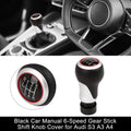 6-Speed Gear Stick Shift Knob Cover for Audi S3 A3 A4 S4 A5 (2003–2015)
