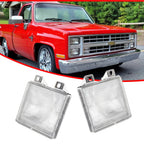 2X Chrome Front Turn Signal Corner Marker Lights for Chevy GMC Pickup