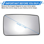 Right Passenger Side Mirror Glass Replacement for Ford (Non Heated)
